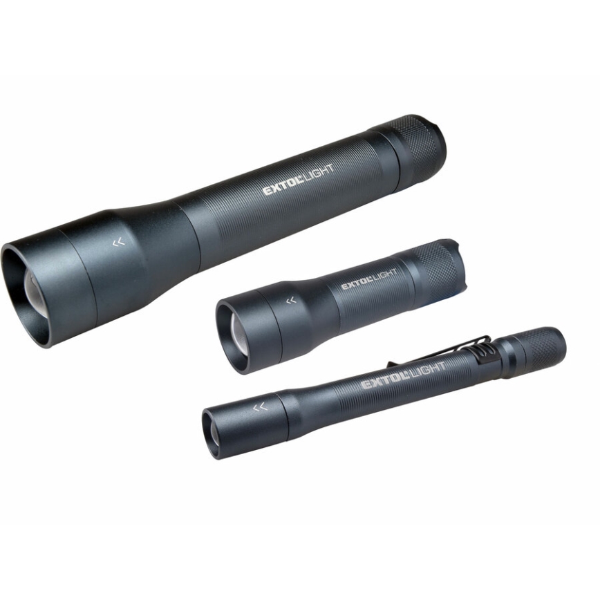 Extol - LED-taskulamppu LED/2xAAA IP54 antrasiitti