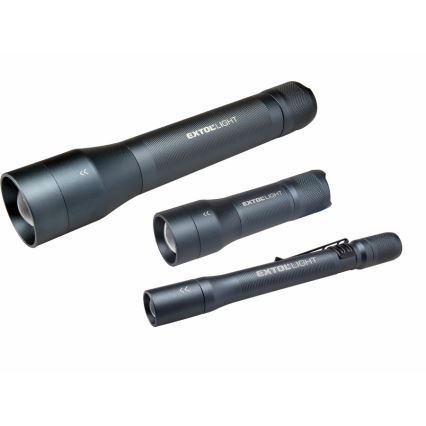 Extol - LED-taskulamppu LED/3xAAA IP54 antrasiitti