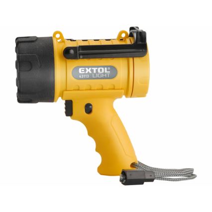 Extol - LED-taskulamppu LED/5W/4xAA IP67 keltainen/musta