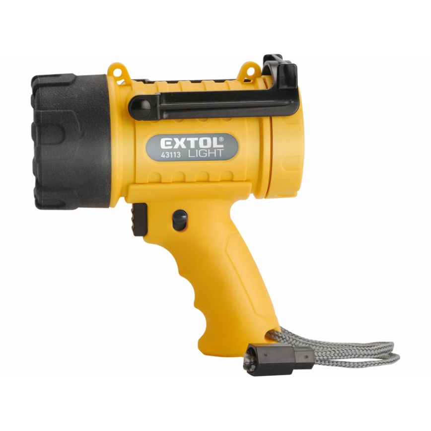 Extol - LED-taskulamppu LED/5W/4xAA IP67 keltainen/musta