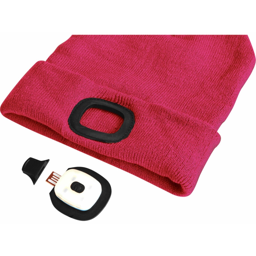 Extol - otsalamppupipo USB-latauksella 300 mAh, vaaleanpunainen, koko UNI