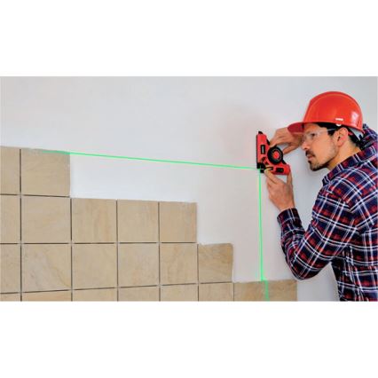 Extol Premium - 90° laserinen kulmamitta sähköisellä imukuppumoduulilla 5V/1000 mAh