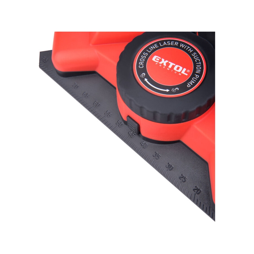 Extol Premium - 90° laserinen kulmamitta sähköisellä imukuppumoduulilla 5V/1000 mAh