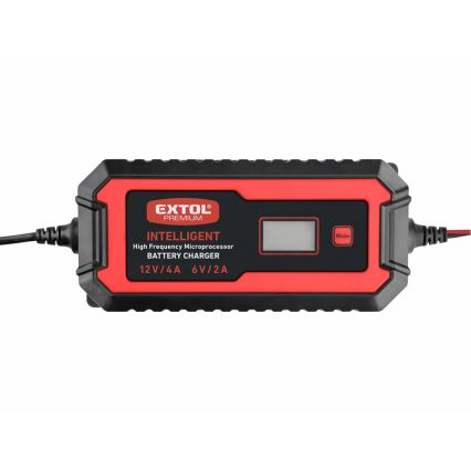 Extol Premium - Auton akkulaturi 9-vaiheinen 6/12V 4A IP65