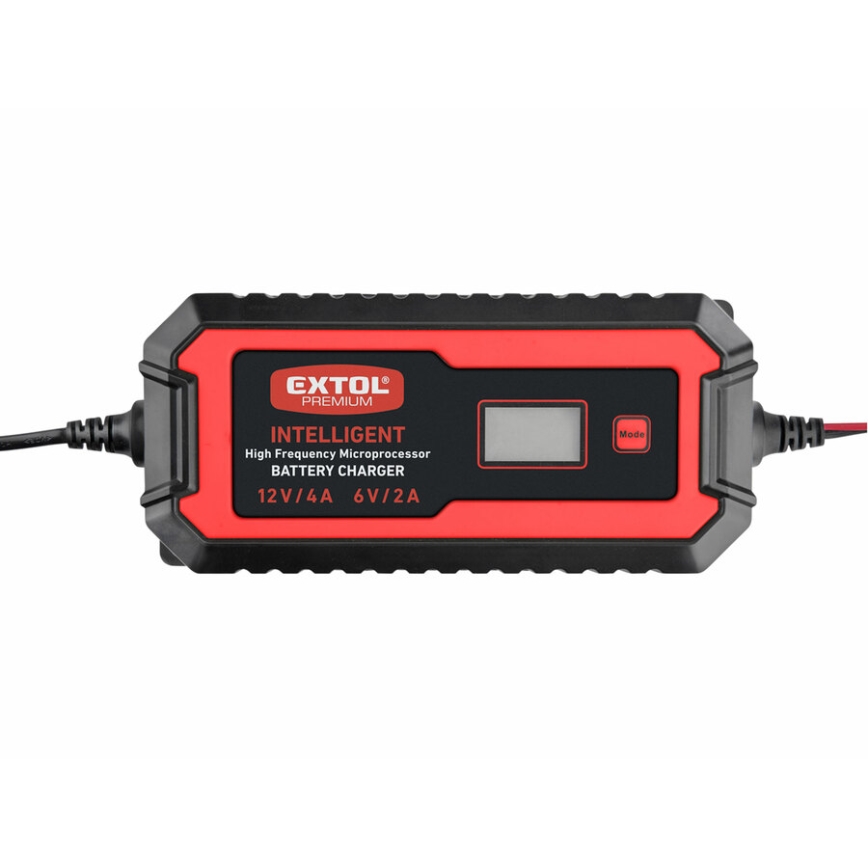 Extol Premium - Auton akkulaturi 9-vaiheinen 6/12V 4A IP65