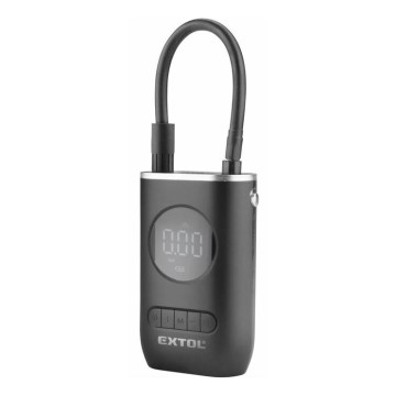 Extol Premium - Digitaalinen taskukompressori 4000 mAh 7,4V musta