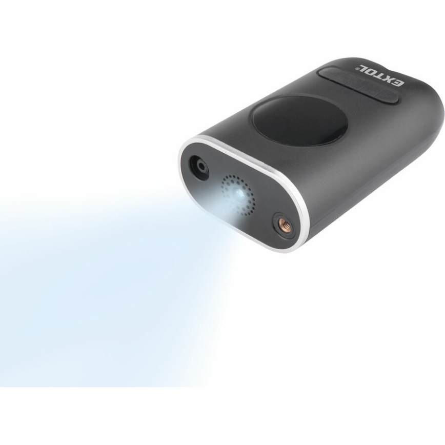 Extol Premium - Digitaalinen taskukompressori 4000 mAh 7,4V musta