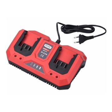 Extol Premium - Kahden akun akkulaturi 2x2,4A 230V