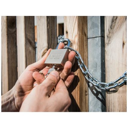 Extol Premium - Metallinen riippulukko 50 mm hopea