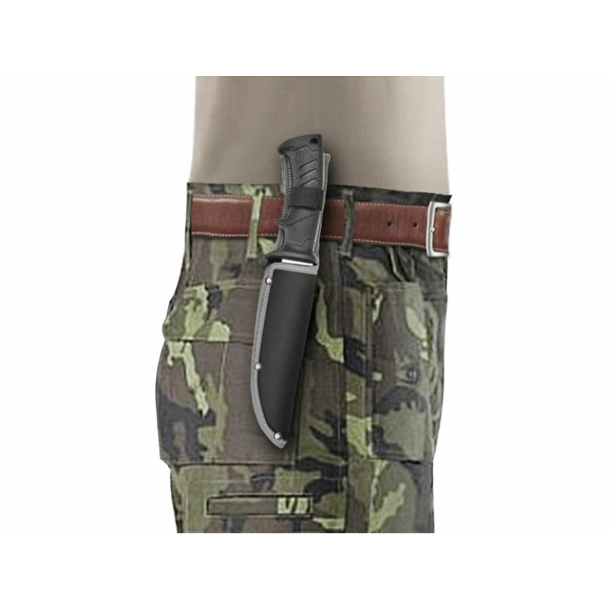 Extol Premium - Metsästysveitsi musta/ruostumaton 14,5 cm