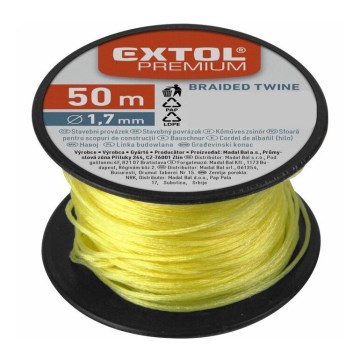 Extol Premium - Rakennusnaru 1,7mm x 50m keltainen
