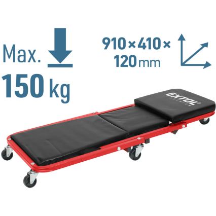 Extol Premium - Siirrettävä asentajan makuuvaunu/istuin 2-in-1