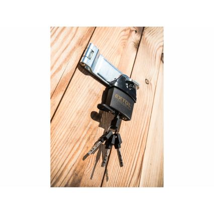 Extol Premium - Vedenpitävä riippulukko 50 mm musta