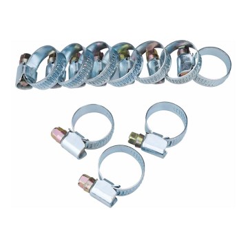 Extol - SET 10x Letkunkiinnikke 12-22 mm ruostumatonta terästä