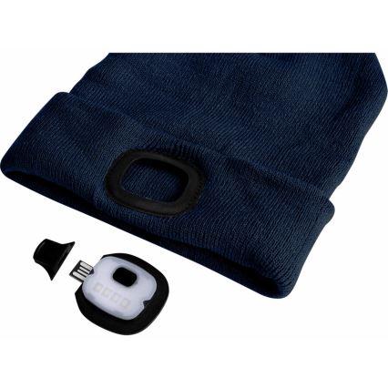 Extol - USB-ladattava pipo otsavalolla 250 mAh sininen koko UNI