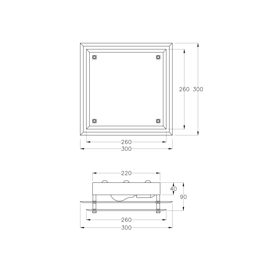 Fabas 2957/61/102 - Kattovalo MAGGIE 1xE27/60W/230V