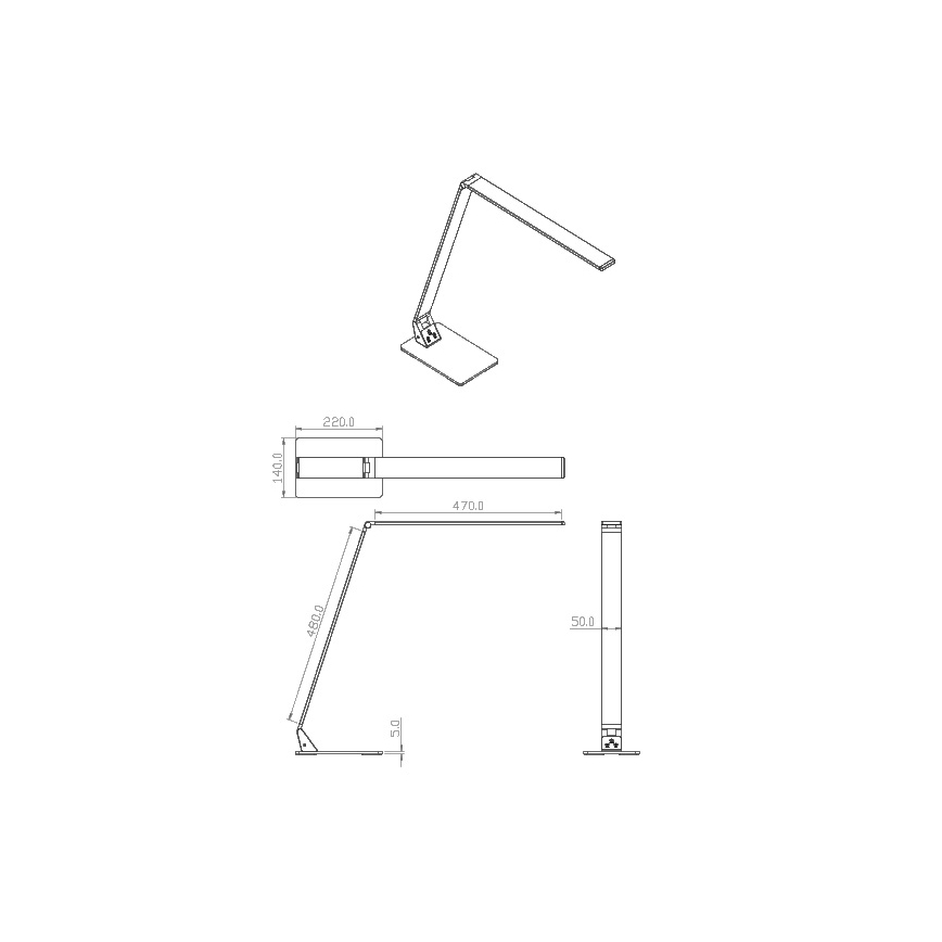 Fabas 3265/30/212 - Himmennettävä LED-pöytävalaisin WASP LED/12W/230V 3000/4000/5000K mattakromi