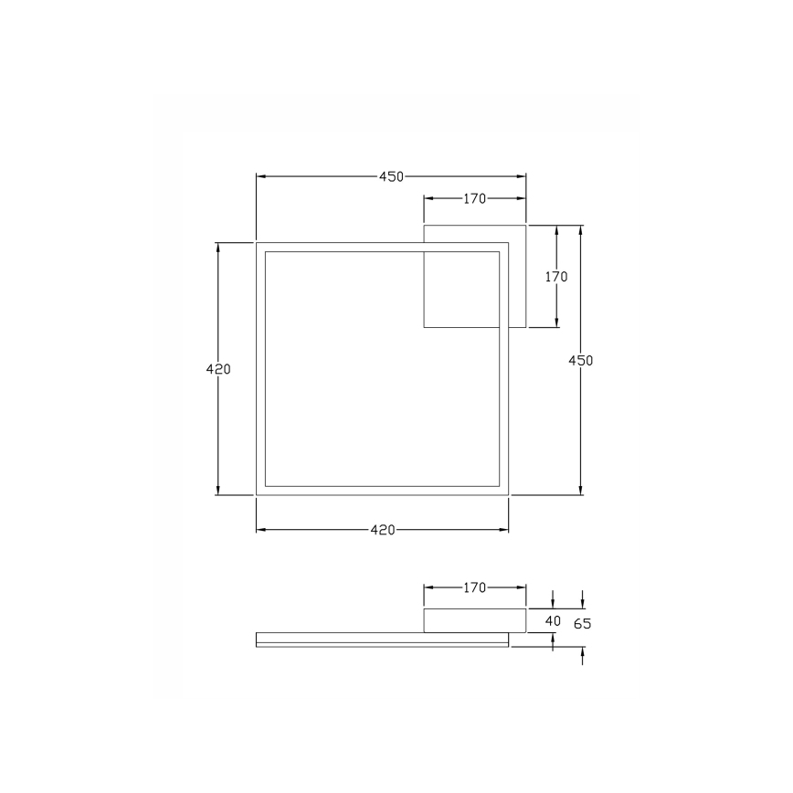 Fabas 3394/61/102 - LED-kattovalaisin BARD LED/39W/230V, valkoinen