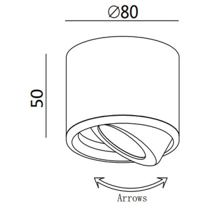 Fabas 3430/71/102 - LED-kohdevalaisin ANZIO LED/6W/230V
