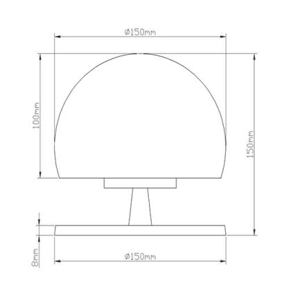 Fabas 3570-30-138 - Himmennettävä LED-pöytävalaisin MORGANA 1XG9/3W/230V