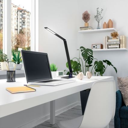 Fabas Luce 3265-30-101 - LED himmennettävä pöytävalaisin WASP LED/12W/230V 3000/4000/5000K musta