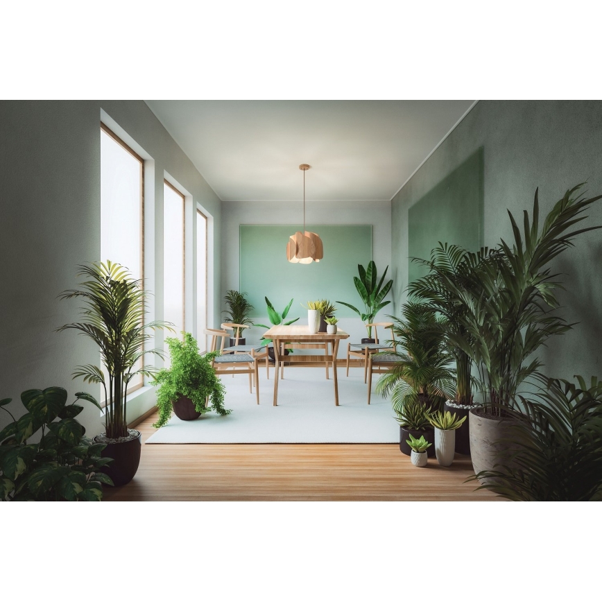 Fabas Luce 3672-40-132 - Kattokruunu johdossa PEVERO 1xE27/40W/230V puu