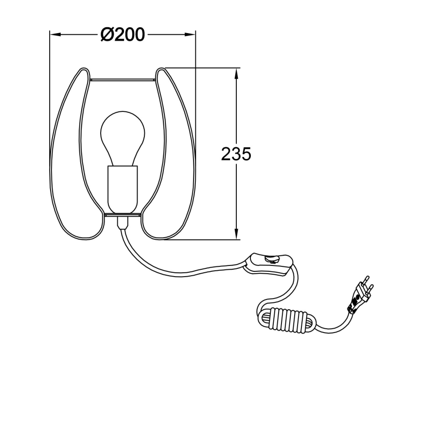 Fabas Luce 3677-34-102 - Pöytävalaisin CAMP 1xE27/40W/230V valkoinen