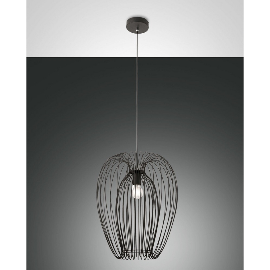 Fabas Luce 3677-45-101 - Kattokruunu johdossa CAMP 1xE27/40W/230V musta