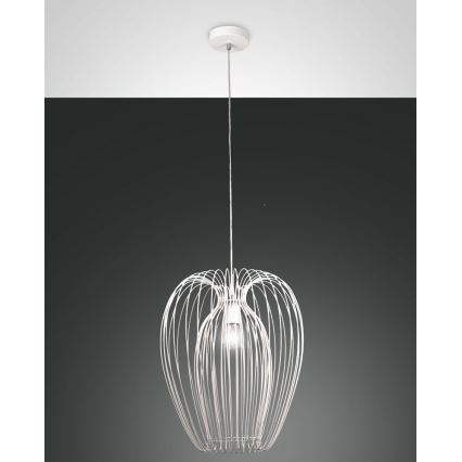 Fabas Luce 3677-45-102 - Kattokruunu johdossa CAMP 1xE27/40W/230V valkoinen