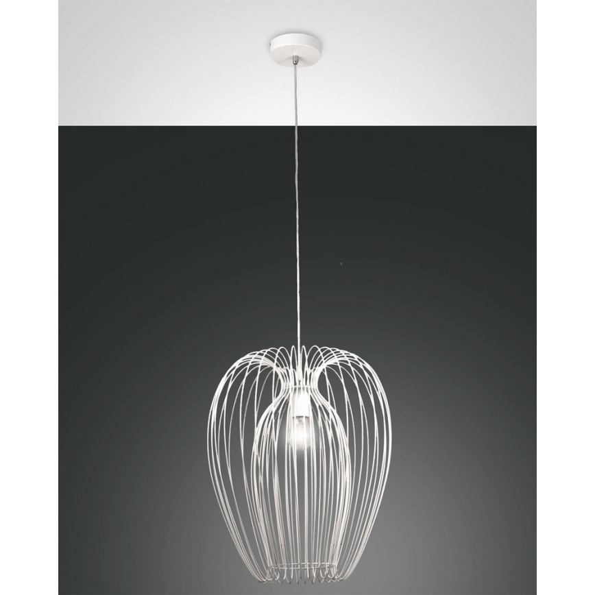 Fabas Luce 3677-45-102 - Kattokruunu johdossa CAMP 1xE27/40W/230V valkoinen