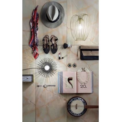 Fabas Luce 3677-45-225 - Kattokruunu johdossa CAMP 1xE27/40W/230V kultainen