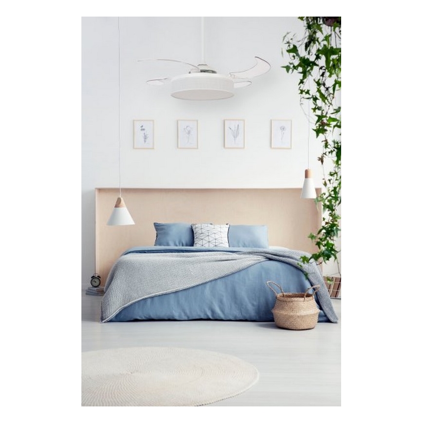 FANAWAY 511030 - LED-kattotuuletin FRASER 3xE27/20W/230V valkoinen + kaukosäädin