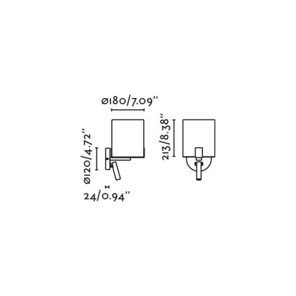 FARO 20053 - LED-seinävalaisin NILA 1xE27/15W/230V + LED/3W kerma/musta
