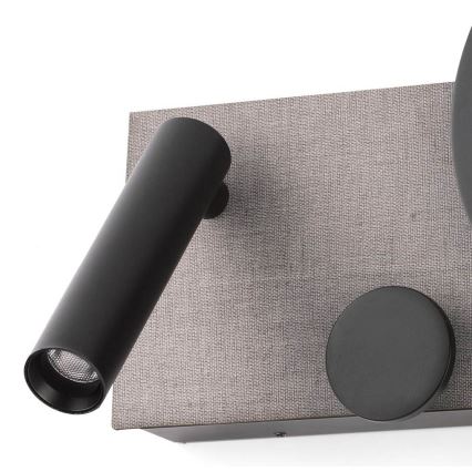 FARO 20065 - LED Himmenntettäv pieni seinä lamppu KLEE LED/10W/230V + LED/3W oikea