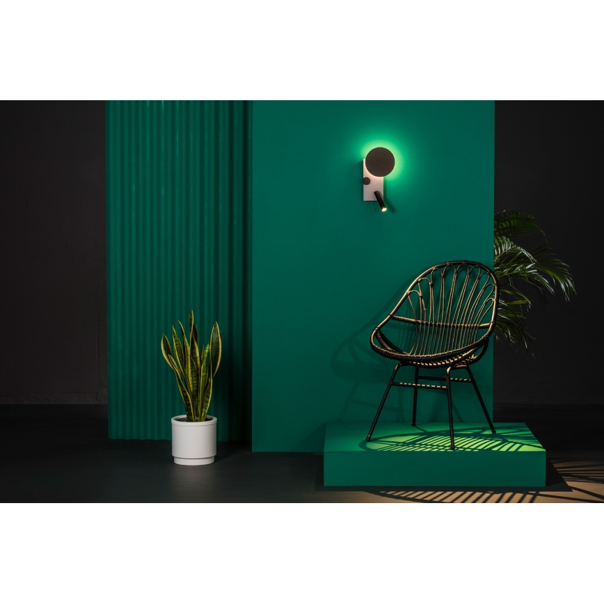 FARO 20066 - LED Himmenntettäv pieni seinä lamppu KLEE LED/10W/230V + LED/3W vasen