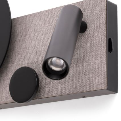 FARO 20066 - LED Himmenntettäv pieni seinä lamppu KLEE LED/10W/230V + LED/3W vasen