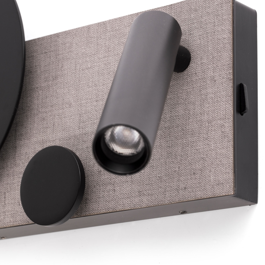 FARO 20066 - LED Himmenntettäv pieni seinä lamppu KLEE LED/10W/230V + LED/3W vasen