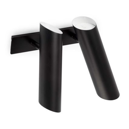 FARO 29876 - Seinävalaisin LINK 2xGU10 / 11W / 230V musta