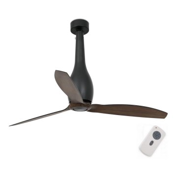 FARO 32004 - Kattotuuletin ETERFAN musta/ruskea halkaisija 128 cm + kaukosäädin