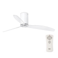 FARO 32039 - Kattoilmaisin MINI TUBE VENTIL kirkas halkaisija 128 cm + kaukosäädin