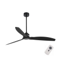FARO 32100 - Kattotuuletin JUST FAN Ø 128 cm musta + kaukosäädin