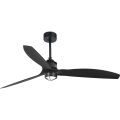 FARO 32100WT1N - Himennettävä LED-kattotuuletin JUST FAN M LED/16W/230V halkaisija 128 cm musta Wi-Fi Tuya + kaukosäädin