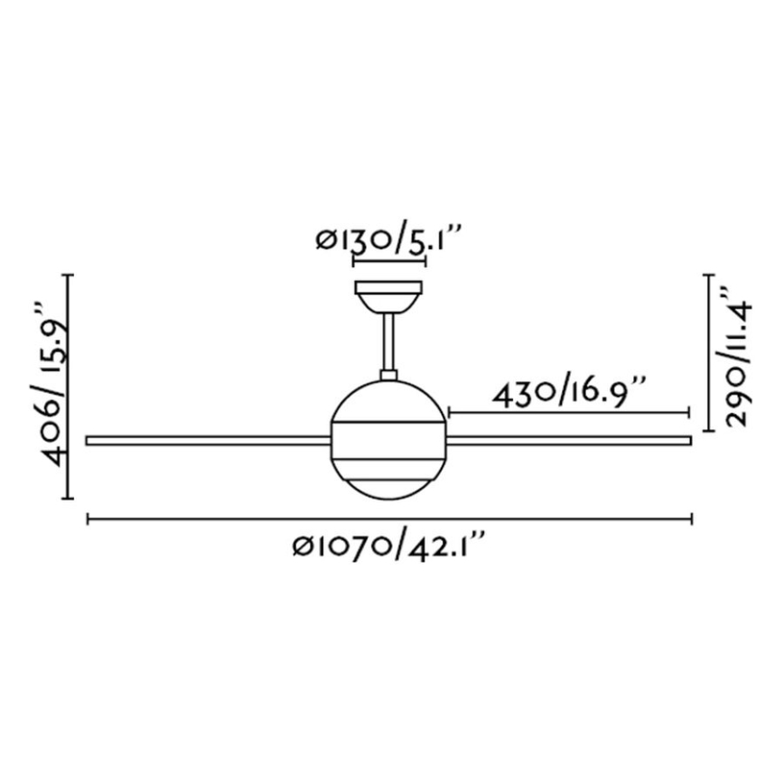 FARO 33347 - Kattotuuletin HONOLULU 1xG9/9W/230V