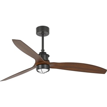 FARO 33395WT1N - LED-himmennettävä kattotuuletin JUST FAN M LED/16W/230V, halkaisija 128 cm, ruskea/musta, Wi‑Fi Tuya + kaukosäädin