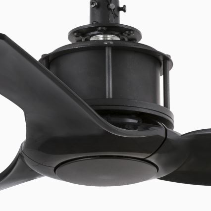 FARO 33424WT - Kattotuuletin JUST FAN S, Ø 81 cm, musta, Wi‑Fi Tuya + kaukosäädin