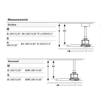 FARO 33424WT - Kattotuuletin JUST FAN S, Ø 81 cm, musta, Wi‑Fi Tuya + kaukosäädin