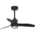 FARO 33424WT1N - LED himmennettävä kattotuuletin JUST FAN S LED/16W/230V halkaisija 81 cm musta Wi-Fi Tuya + kaukosäädin