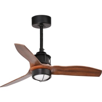 FARO 33425WT1N - LED-himmennettävä kattotuuletin JUST FAN LED/16W/230V, halkaisija 81 cm, ruskea/musta, Wi-Fi Tuya + kaukosäädin