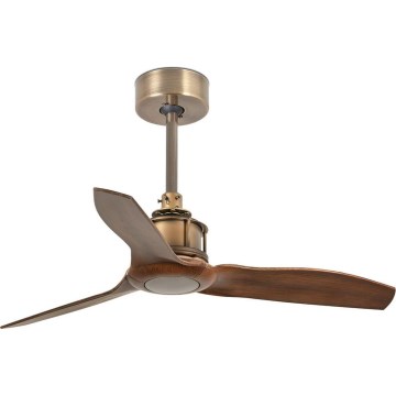 FARO 33428WT - Kattotuuletin JUST FAN S halkaisija 81 cm ruskea/messinki Wi-Fi Tuya + kaukosäädin