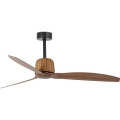 FARO 33435WT - Kattotuuletin WEAVER M, halkaisija 128 cm, ruskea/musta, Wi‑Fi Tuya + kaukosäädin